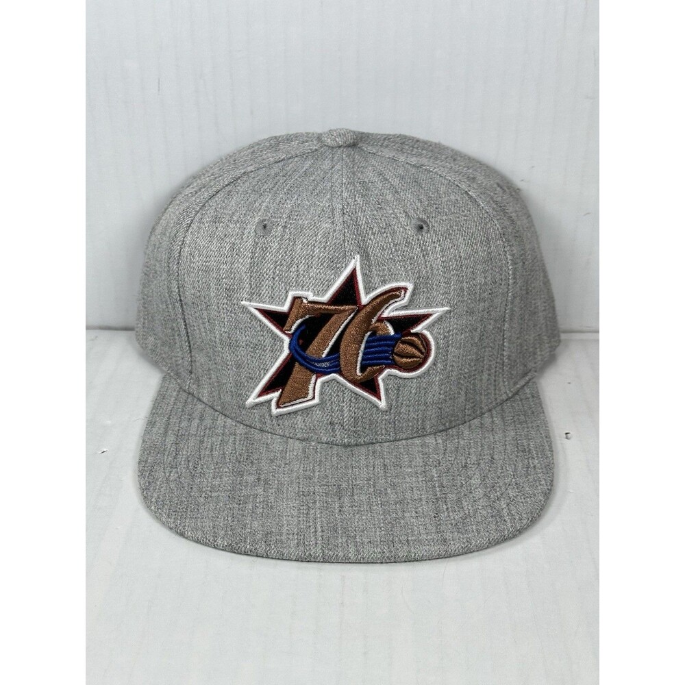 Mitchell & Ness Philadelphia 76ers NBA Team Heather 2.0 SnapBack Hat Cap NEW